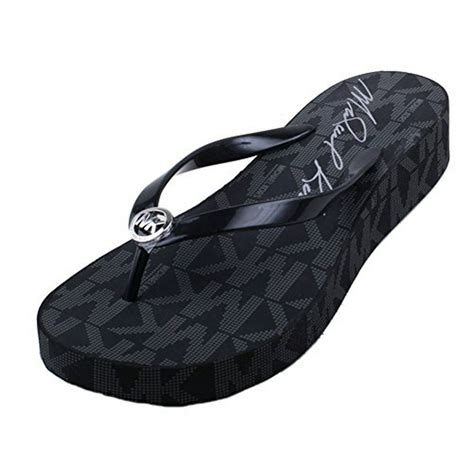 women michael kors flip flops|Michael Kors genuine leather sandals.